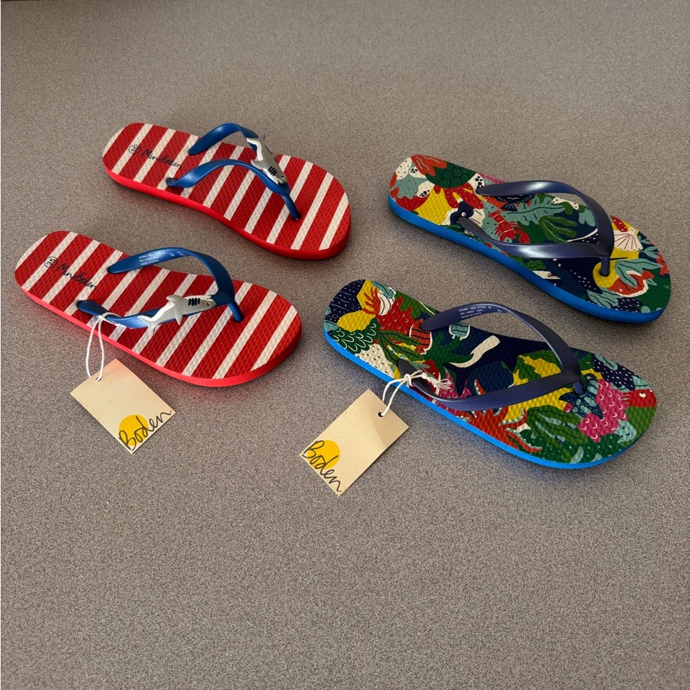 NWT Mini Boden Flip Flop Lot - EU Girls Size 35